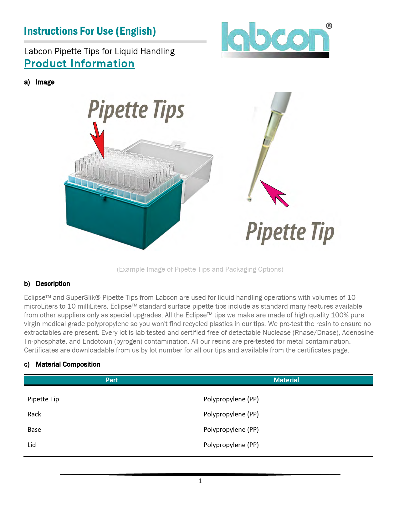 Labcon Pipette Tips